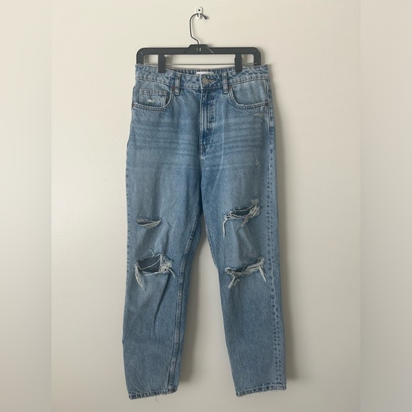 Zara denim jeans with rips size 8 - Picture 1 of 5